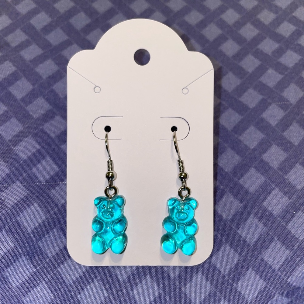 Blue Gummy Bear Earrings